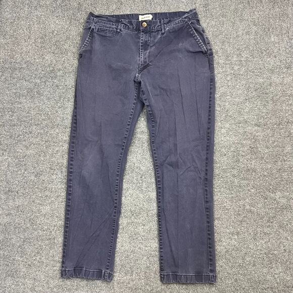 Taylor Stitch Jeans Mens 33 Blue Denim Cotton Stretch Mid Rise Straight Leg - Picture 1 of 14